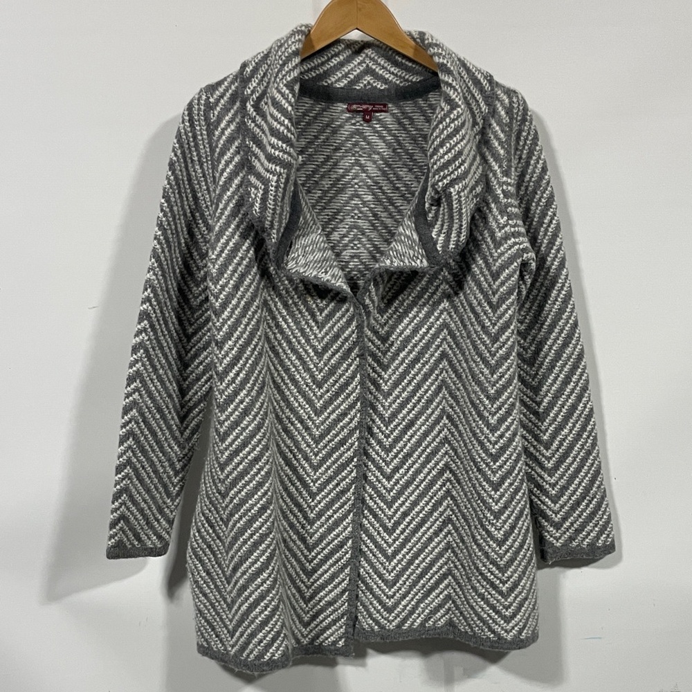 Betty Betty made in Italy Gray Chevron Women's cardigan sweater Jacket